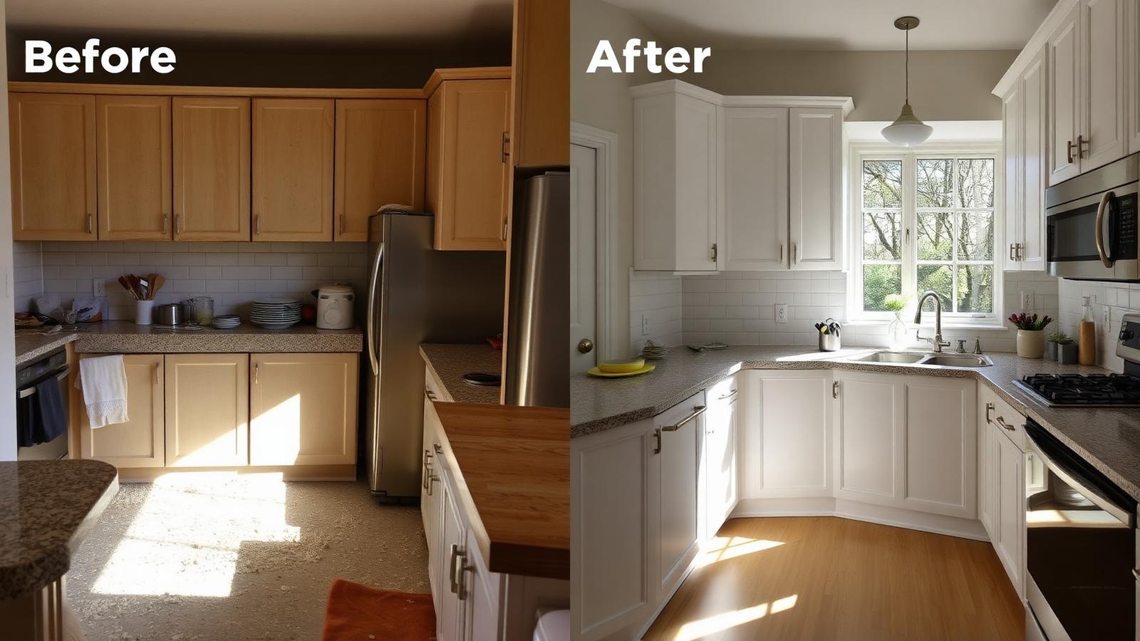 Before and after cleaning